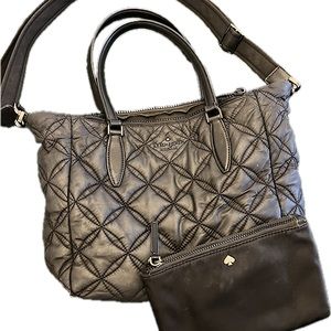 Black Kate Spade purse and clutch